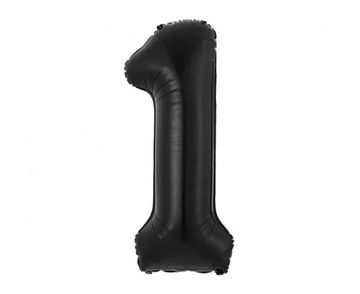 Balon fol. Cyf. 1 Czarna - 85 cm