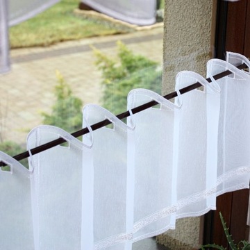 Заздростка Этамин Белая Штора Вышивка для кухни, высота 60 см