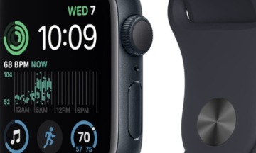 SMARTWATCH APPLE WATCH SE (2-го поколения), 2022 г., 44 ММ, GPS, ЧЕРНЫЙ + РЕМЕНЬ