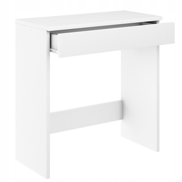 КОНСОЛЬНЫЙ СТОЛИК 72 СМ С ЯЩИКОМ МАТОВЫЙ БЕЛЫЙ ПРОИЗВОДИТЕЛЬ