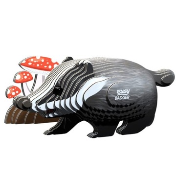 EUGY Eko układanka puzzle 3D - Borsuk