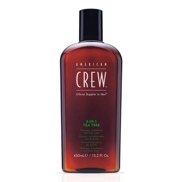 AMERICAN CREW Tea Tree 3in1 Shampoo + Conditioner + Gel 450ml
