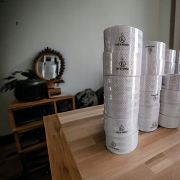 Контурная сигнальная ЛЕНТА REFLECTIVE 50/50м белая МИКРОПРИЗМАТИЧЕСКАЯ