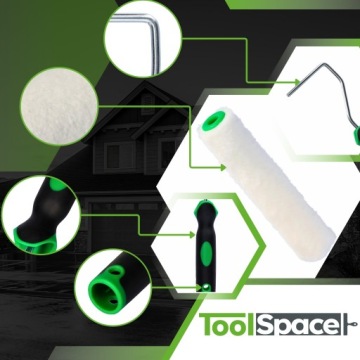 ВЕЛЮРНЫЙ ВАЛИК ДЛЯ ПОКРАСКИ ВЕЛЮР ДЛЯ НИТРО 11см 10шт + ручка ПАРКЕТНЫЕ ЛАМПЫ