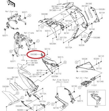 KAWASAKI NINJA 650 20-22 ЗАЛИВКА БОКОВОЙ ОБЛЕКАТЕЛЬ