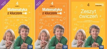 MATEMATYKA Z KLUCZEM 4 Podręcznik 1+2 + Zeszyt ćwiczeń