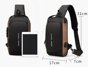 USB-рюкзак на одно плечо с защитой от кражи (I223)