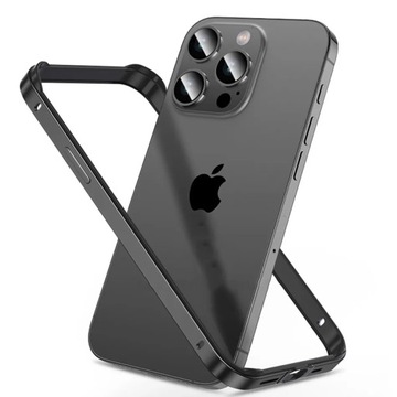 Etui do iPhone 15 Pro aluminiowa ramka case cover
