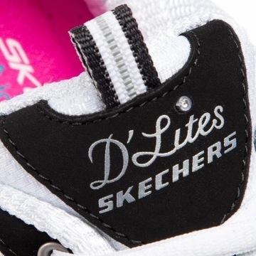 Buty damskie Skechers D'LITES 11930-BKW SNEAKERSY NA PLATFORMIE SPORTOWE