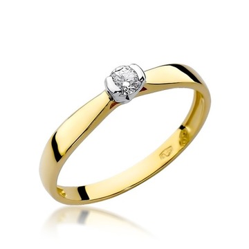 Diamond Ring 0,10CT Yellow Gold 585