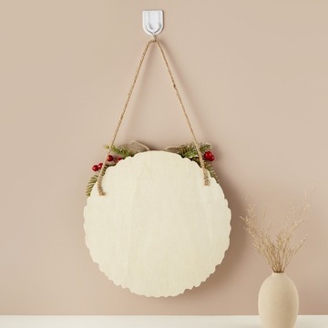 Деревянная рождественская подвеска в деревенском стиле