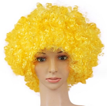 KOLOROWA PERUKA WŁOSY AFRO KARNAWAŁ PARTY FOTOBUDKA URODZINY