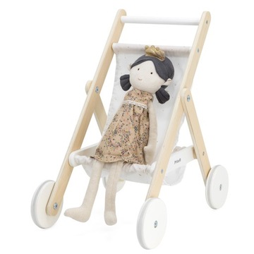 ДЕРЕВЯННАЯ КОЛЯСКА ДЛЯ КУКОЛ VIGA POLARB
