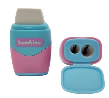 Ластик + точилка 2в1 Mini Zoo стандарт, St.Majew