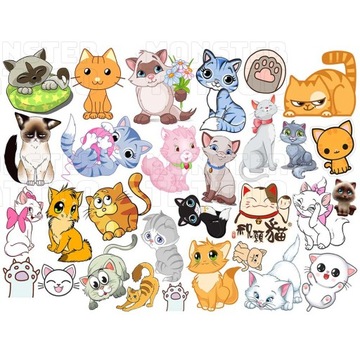 ВРЕМЕННЫЕ ВОДНЫЕ ТАТУ ДЛЯ ДЕТЕЙ ДЕТСКИЕ УЗОРЫ КОШЕК СУПЕР КАЧЕСТВО