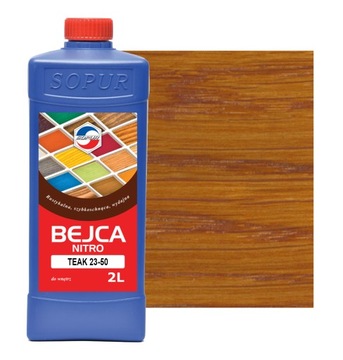 Bejca nitro SOPUR teak 23-50 2l do drewna 2350
