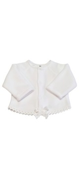 Białe bolerko (sweterek) z polaru R56/62