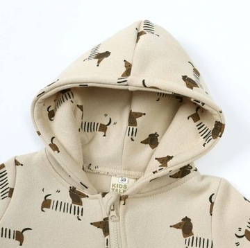 КОМБИНЕЗОН С КАПЮШОНОМ НА МОЛНИИ, ТЕПЛЫЕ ДЕТСКИЕ РАМПЕРЫ С ДЛИННЫМИ РУКАВАМИ