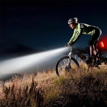 СВЕТОДИОДНАЯ ВЕЛОСИПЕДНАЯ ФОНАРЬ ДЛЯ ВЕЛОСИПЕДА, РУЛЬ, МОЩНАЯ, ПЕРЕЗАРЯЖАЕМАЯ, USB + ЗАДНЯЯ