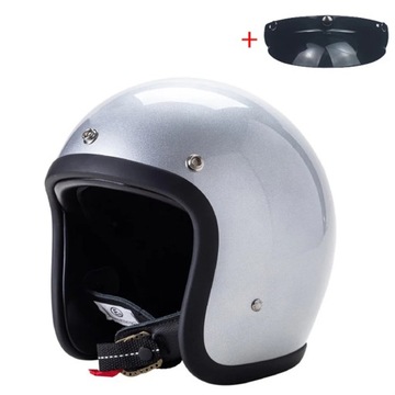 włókna szklanego otwarta twarz kask motocyklowy Retro skuter jazda