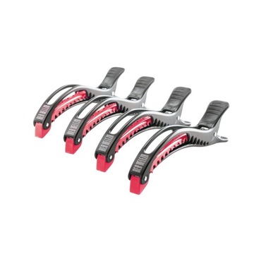 BEA BELEZA Penguin Clip Black-Red klipsy do włosów czarno-czerwone 4 sztuki