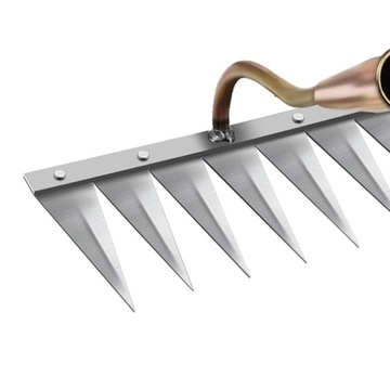 Железная садовая мотыга для прополки 7 зубьев, медь