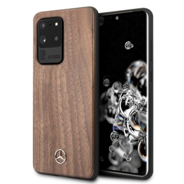 Etui Mercedes MEHCS69VWOLB S20 Ultra G988 hard case brązowy/brown Wood Line