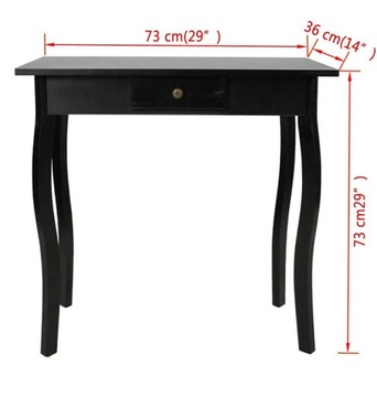 ЧЕРНЫЙ КОНСОЛЬНЫЙ СТОЛИК С ЯЩИКОМ = РУСТИК