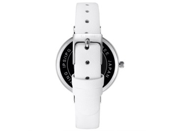 Srebrny Zegarek DAMSKI z CZARNĄ TARCZĄ prezent elegancki modny na prezent