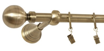 ОДИНАРНЫЙ КАРДИН. 200 см 2,0 м OPTIMA fi 19 ЗОЛОТОЙ АНТИЧНЫЙ РЕГУЛИРУЕМЫЙ КРОНШТЕЙН