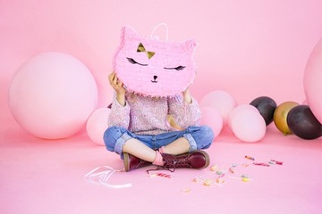 ЭКО одноразовые бумажные стаканчики с котиком х6