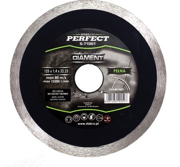 STALCO Tarcza diamentowa 125mm pełna PERFECT