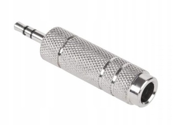 REDUKCJA ZŁĄCZE ADAPTER PRZEJŚCIÓWKA JACK WTYK 3,5MM -GNIAZDO 6,3MM STEREO