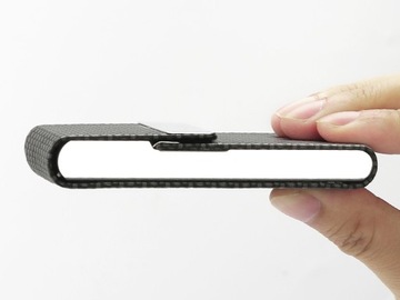 Визитница кожаная Элегантный подарок для начальника на искусственной коже черная МУЖСКАЯ