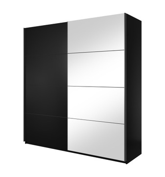 Szafa przesuwna BETA czarny - lustro 220 cm