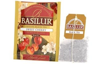 Чай Basilur SWEET CHERRY черный ВИШНЕВ в ПОДАРОЧНОЙ банке - 20 х 2 г