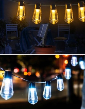 СВЕТОДИОДНЫЕ СОЛНЕЧНЫЕ СВЕТИЛЬНИКИ ПОДВЕСНЫЕ САДОВЫЕ ГИРЛЯНДЫ 5,2 М СВЕТИЛЬНИКИ САДОВЫЕ УКРАШЕНИЯ