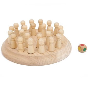 Drewniana gra w szachy pamięciowe na komputer