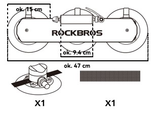 Велосипедное крепление ROCKBROS с присоской на красную крышу, для 2 велосипедов
