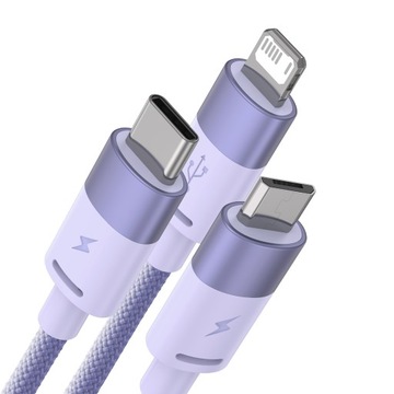 Комплект кабелей USB - USB type C/microUSB/Lightning Baseus