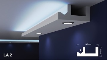 Карнизная лента, подвесной потолок со светодиодной подсветкой