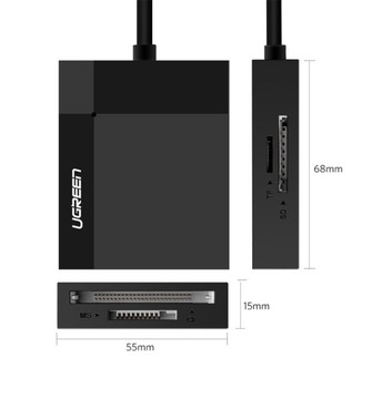 СЧИТЫВАНИЕ КАРТ ПАМЯТИ USB SD MICRO SD CF MS ДО 5 Гбит/с PLUG & PLAY UGREEN