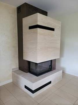 КАМИННАЯ РЕШЕТКА УГЛОВАЯ С ЛЮФТОМ ЛЕВАЯ/ПРАВАЯ 90X400x800 НАБОР ИЗ 3 ШТ.