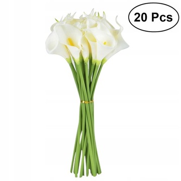 20 sztuk Sztuczny bukiet ślubny Calla Lily Kwiaty