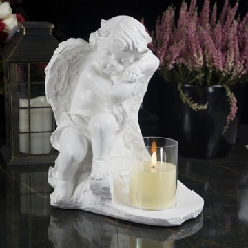 БОЛЬШАЯ СВЕЧА + ГИПСОВАЯ СВЕЧА ФИГУРКА гробницы СВЕТОДИОДНАЯ ЛАМПА 3XAAA