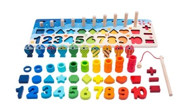 Деревянные фигурки Монтессори «Рыбка» Abacus IW143