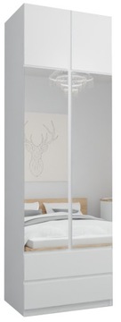 SZAFA EMMA 70 cm + NADSTAWKA + 2 LUSTRA - BIAŁA