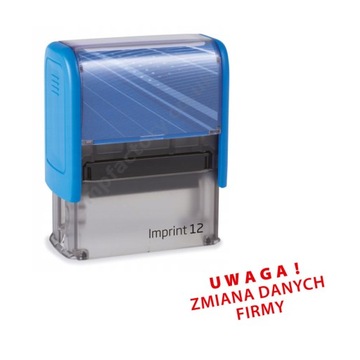 Pieczątka UWAGA ZMIANA DANYCH FIRMY