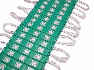 10x Moduł pasek LED 3x 12V 2W ZIELONY jakość