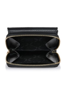 Женский кожаный кошелек черного цвета с RFID-защитой PORES-0817RFID-99(W24)